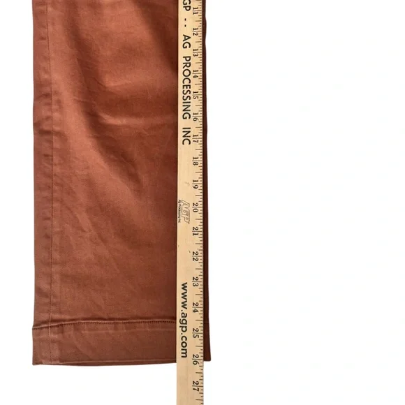 Evereve Evelyn Cropped Straight Rust Brown High Rise Jeans 00 - Picture 2 of 6